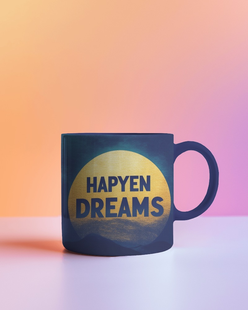 Minimalistic White Mug Mockup On Light Blue Background Ready For Branding Or Promotions