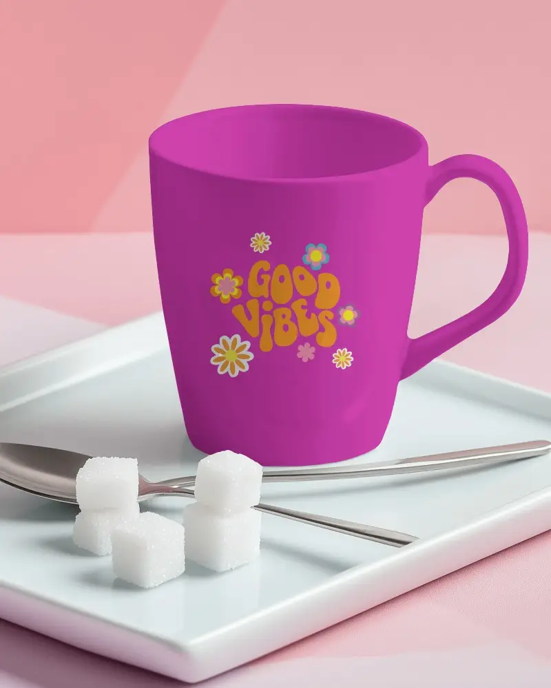 Ambient Kitchen Mug Mockup Elegant White Ceramic Mug Displaying Smooth Tray Surrounded By Subtle Lighting And Cozy Breakfast Setup