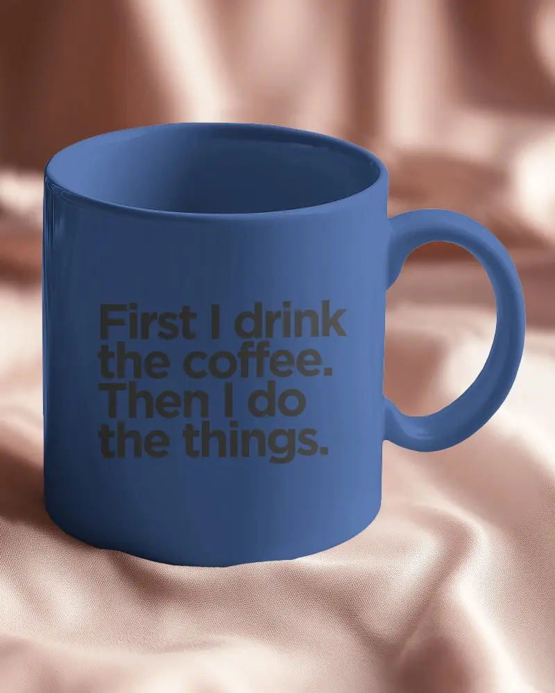 Minimalist Lounge Mug Mockup Pristine White Mug Highlighting Design Space On Smooth Pink Top In A Bright And Relaxing Setting