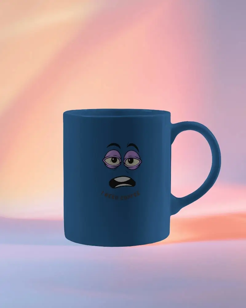 Pastel Sunset Tones Mug Mockup Minimal White Coffee Cup On Colorful Gradient Backdrop Perfect For Stylish Marketing