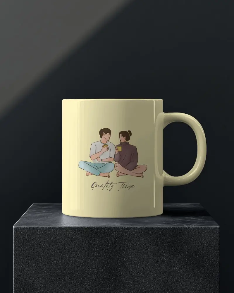 High Resolution Mug Mockup With Reflective Surface And Soft Light