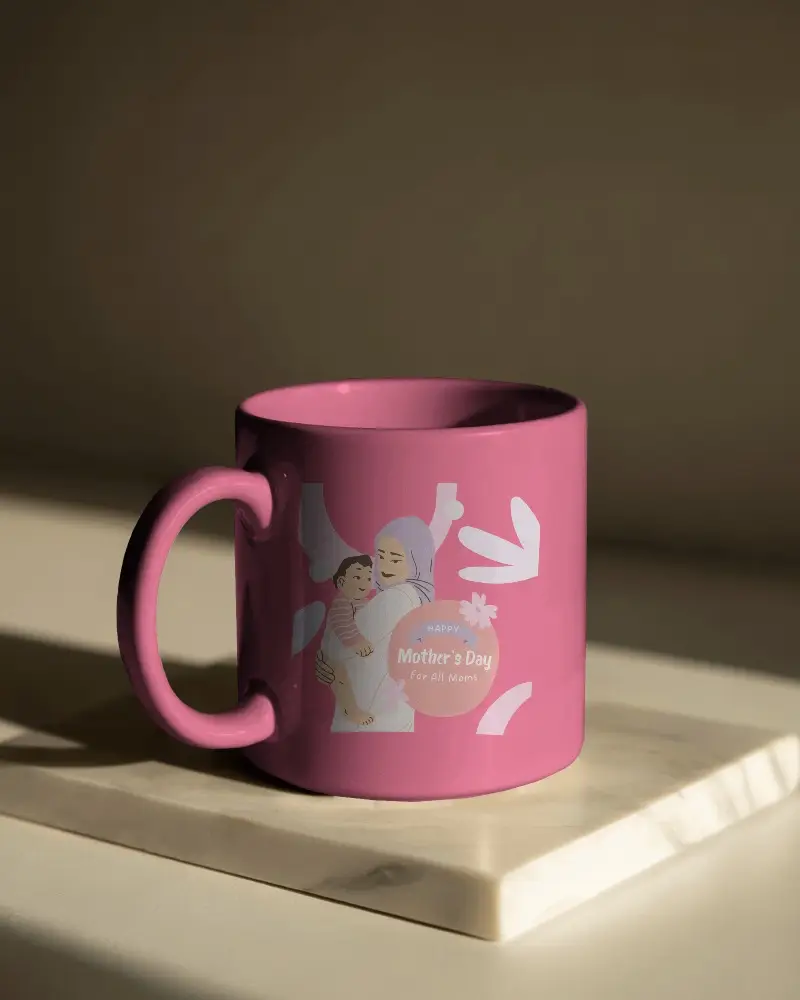 Minimalistic Ceramic Coffee Mug Mockup With Simple Handle Design For Branding 0200