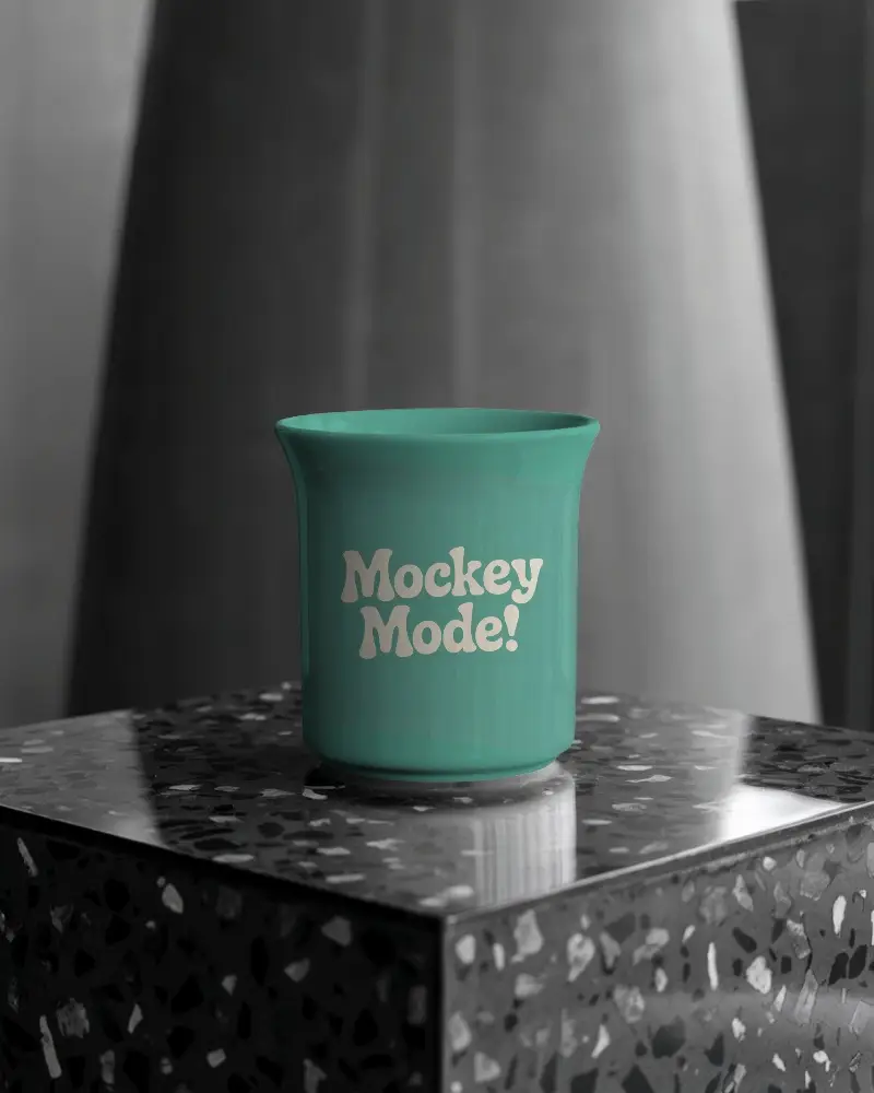 Elegant Ceramic Mug Mockup For Coffee Tea Branding And Minimalist Product Presentation