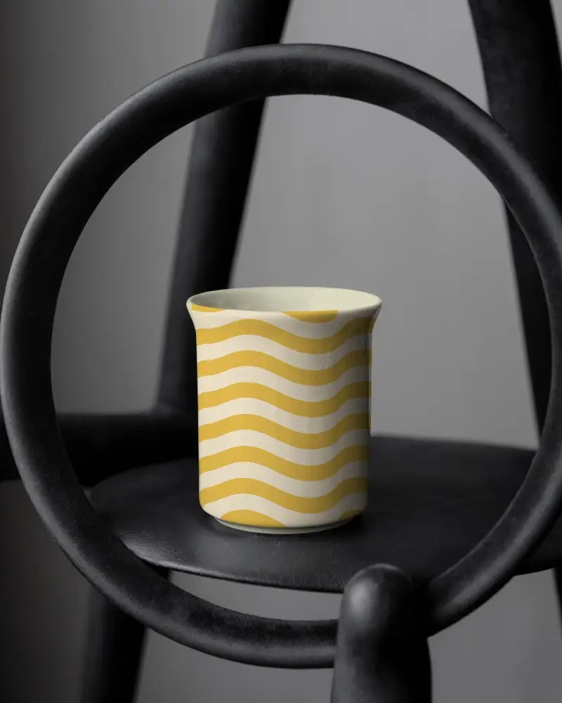 Unique Ceramic Mug Mockup With Round Handle Stylish Minimalist Mug Design Display