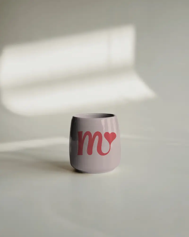 Ceramic Mug Mockup On Minimalist Background For Custom Design Display Projects