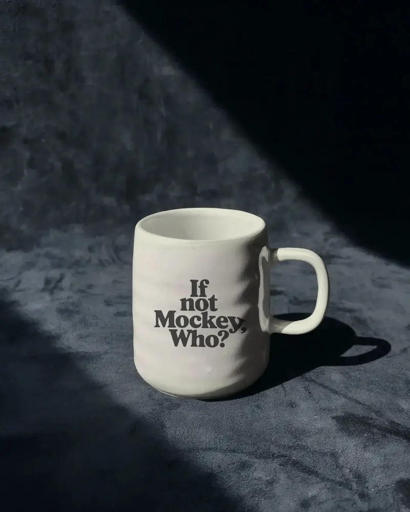 Ceramic Textured Mug Mockup With Simple Handle For Coffee And Tea Branding Projects