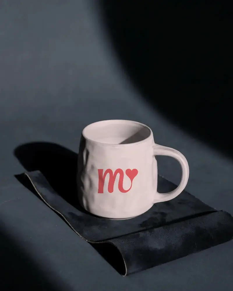 Handmade Textured Ceramic Mug Mockup For Coffee Tea Brand Presentation