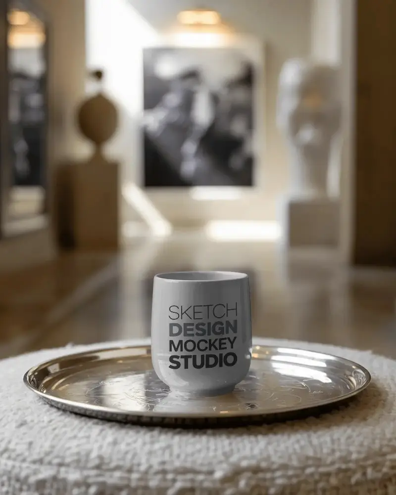 Minimalist Ceramic Mug Mockup For Contemporary Home Decor And Fashionable Kitchenware Branding