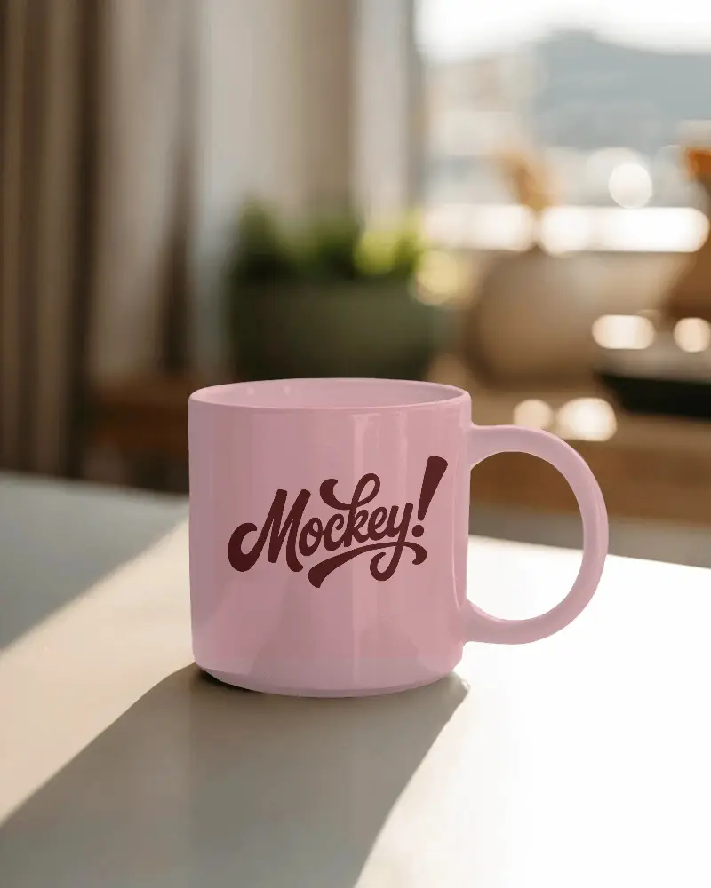 Ceramic Coffee Mug Mockup With Handle For Custom Logo Or Design Ideal For Gifts And Promotions