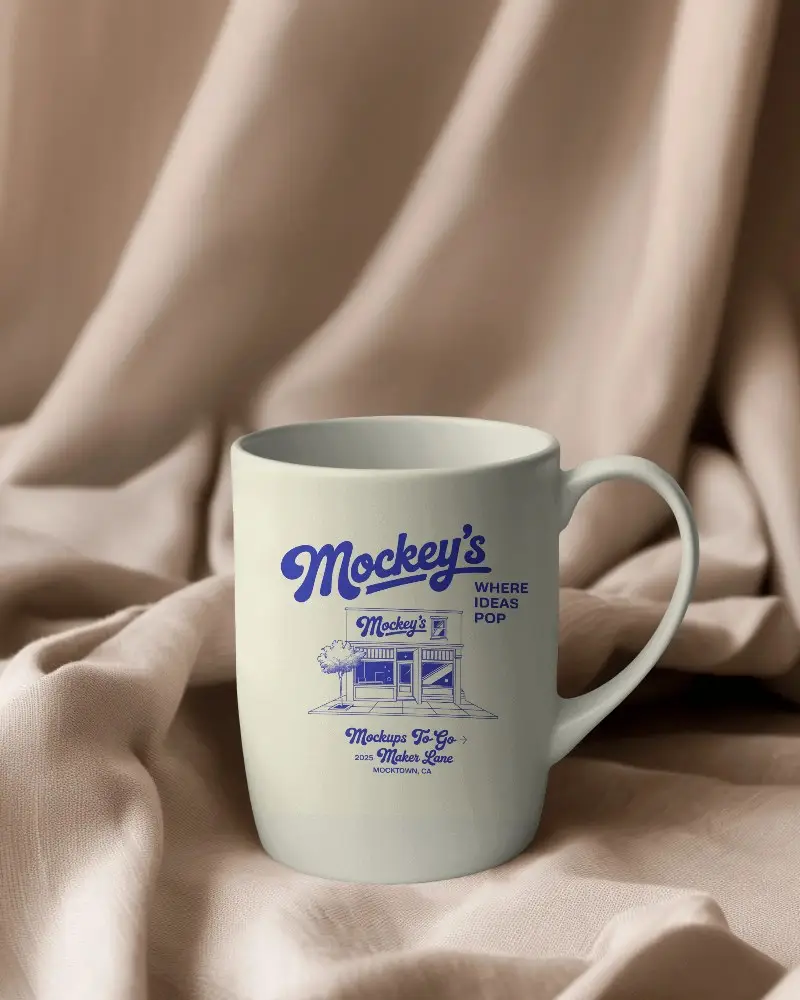 Sleek Tall Coffee Mug Mockup With Smooth Finish Ideal For Gifting And Promotional Products