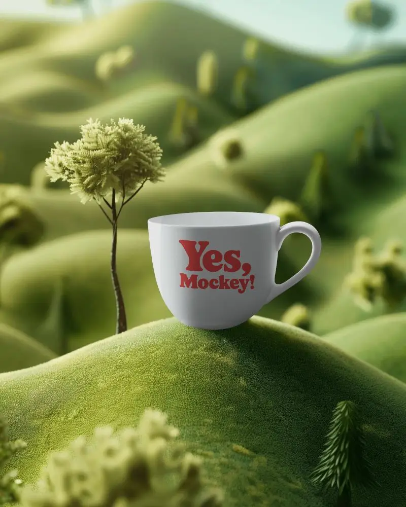 Minimalist Black Mug Mockup Design For Coffee Tea Enjoyment At Home Or Office