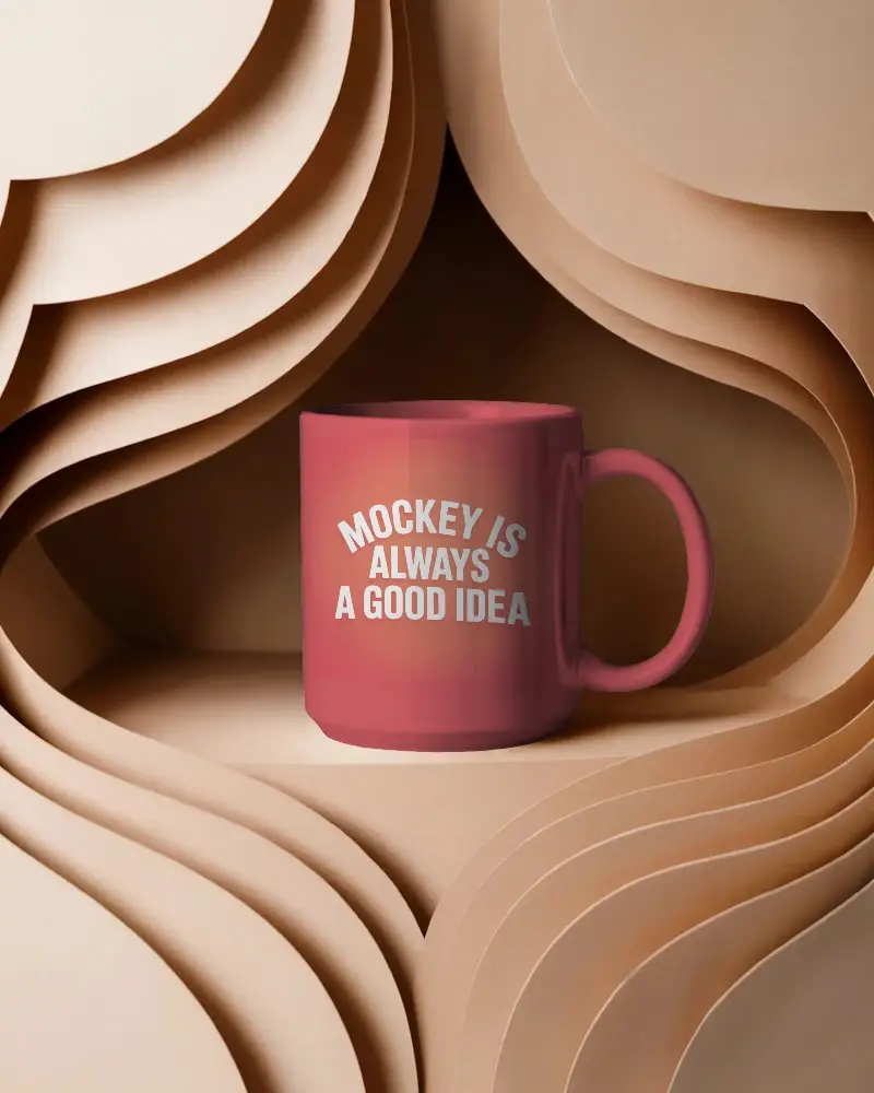 Premium Ceramic Mug Mockup For Custom Designs And Branding Showcase In Stylish Setting