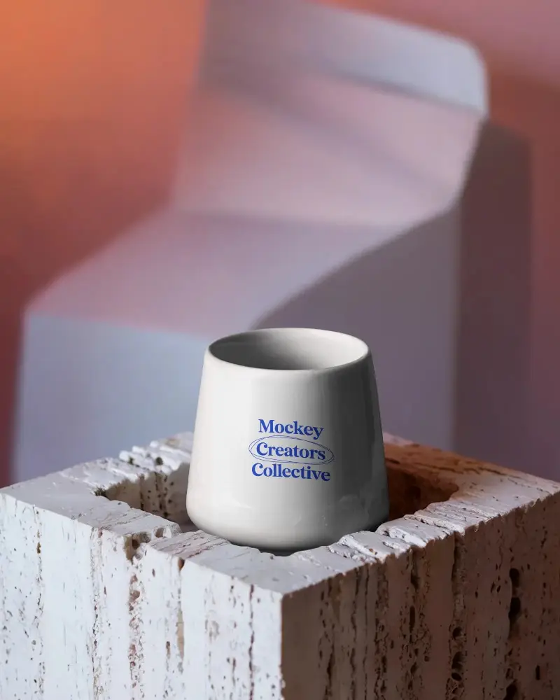 Modern Ceramic Mug Mockup With Minimalistic Design For Branding And Print