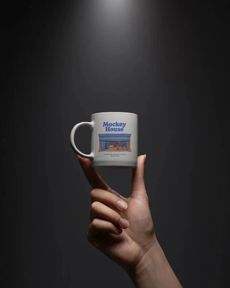 Modern Simple Mug Mockup In Hand For Promotional And Marketing Creatives Online