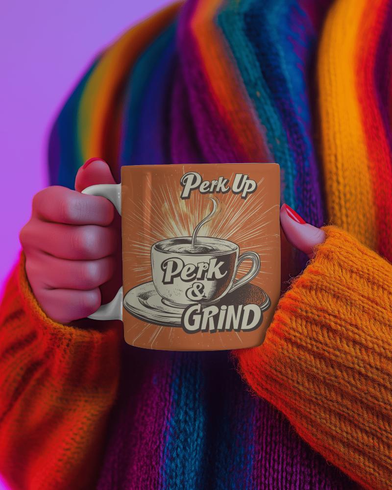 Warm Coffee Cup Mug Mockup Bright Knitted Hoodie Pink Background Vivid