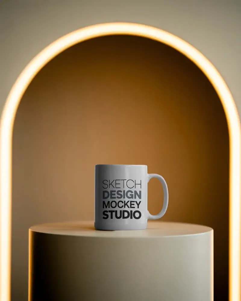 High Quality Ceramic Coffee Mug Mockup Ideal For Branding And Personalized Gift Design