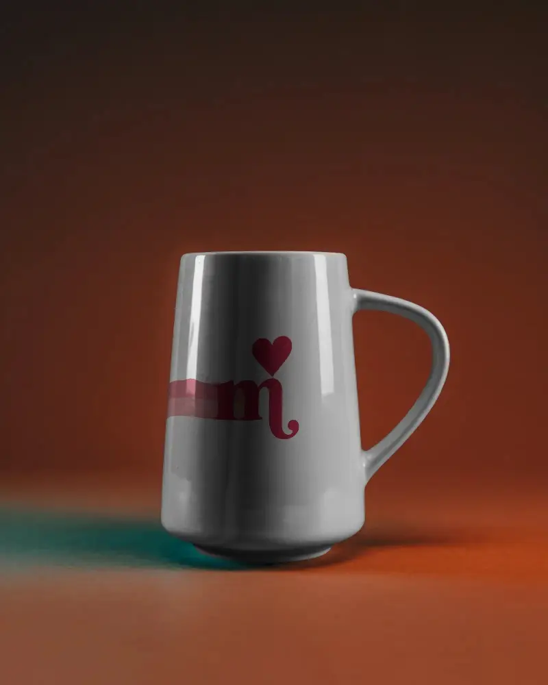 Ceramic Coffee Mug Mockup With Simple Handle Design For Modern Beverage Presentation