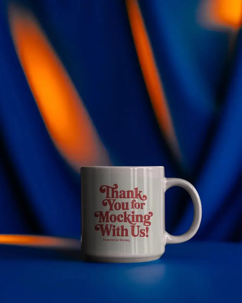 Realistic Ceramic Coffee Mug Mockup With Isolated Background For Branding Presentation