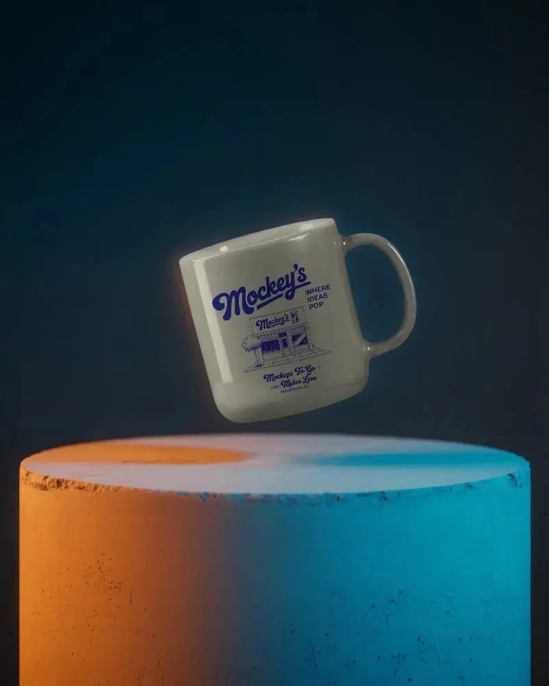 High Quality Levitating Mug Mockup For Promoting Personalized Cup Print Designs