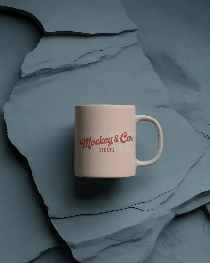 Modern Minimalist Ceramic Mug Mockup For Custom Logo Or Design Presentation