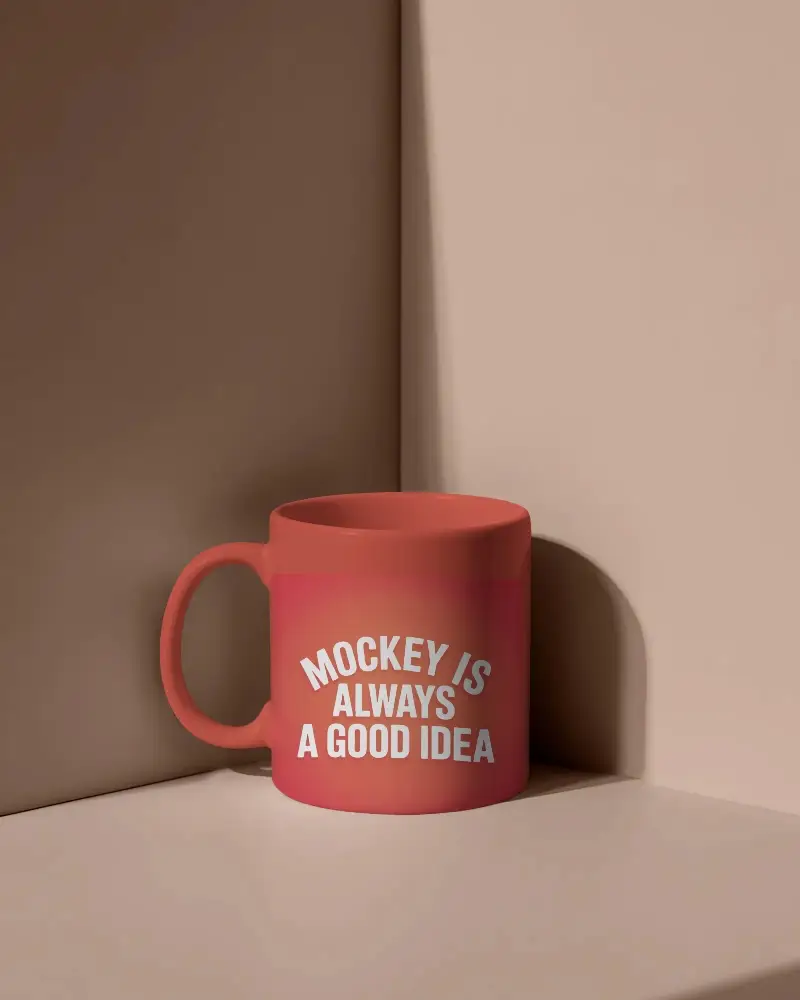 Blank Glossy Ceramic Mug Mockup Perfect For Custom Logos And Print Design Presentations