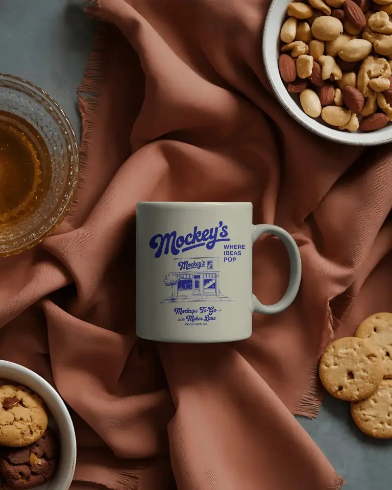 Stylish Minimalist Ceramic Coffee Mug Mockup For Branding And Custom Design