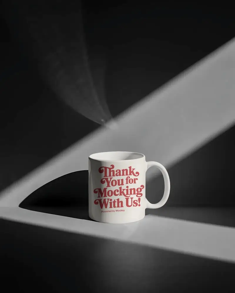 Simple White Mug Mockup With Handle Showcasing Clean Design Presentation