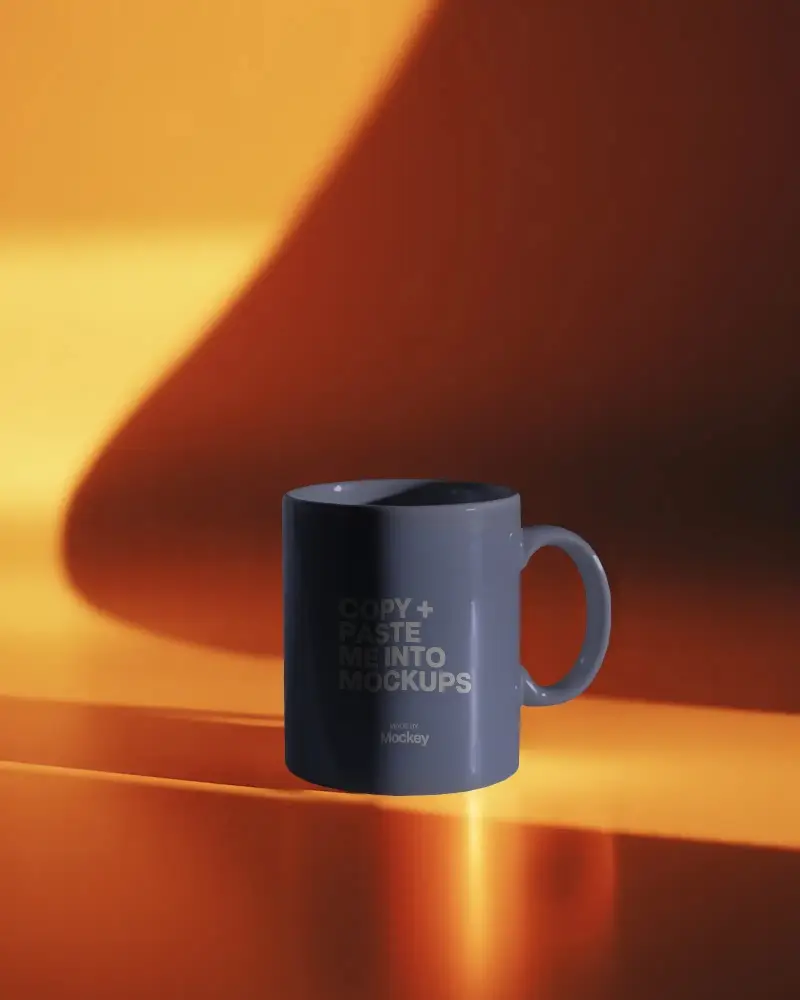 Sleek Minimalist Ceramic Mug Mockup For Custom Print Designs And Brand Showcasing