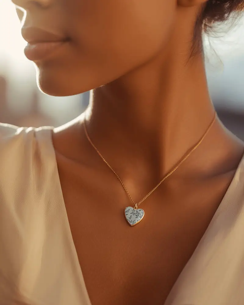 Pendant Necklace Mockup Minimalist Design Elegant Neck Accessory For Everyday Wear