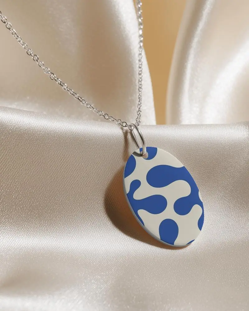 Elegant Round Medallion Necklace Mockup For Creative Jewelry Design Display And Branding