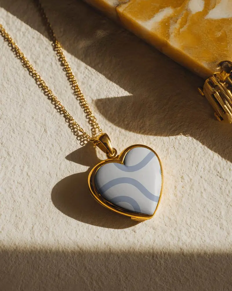 Timeless Heart Locket Necklace Mockup Gift Idea For Special Occasions And Romantic Moments Online