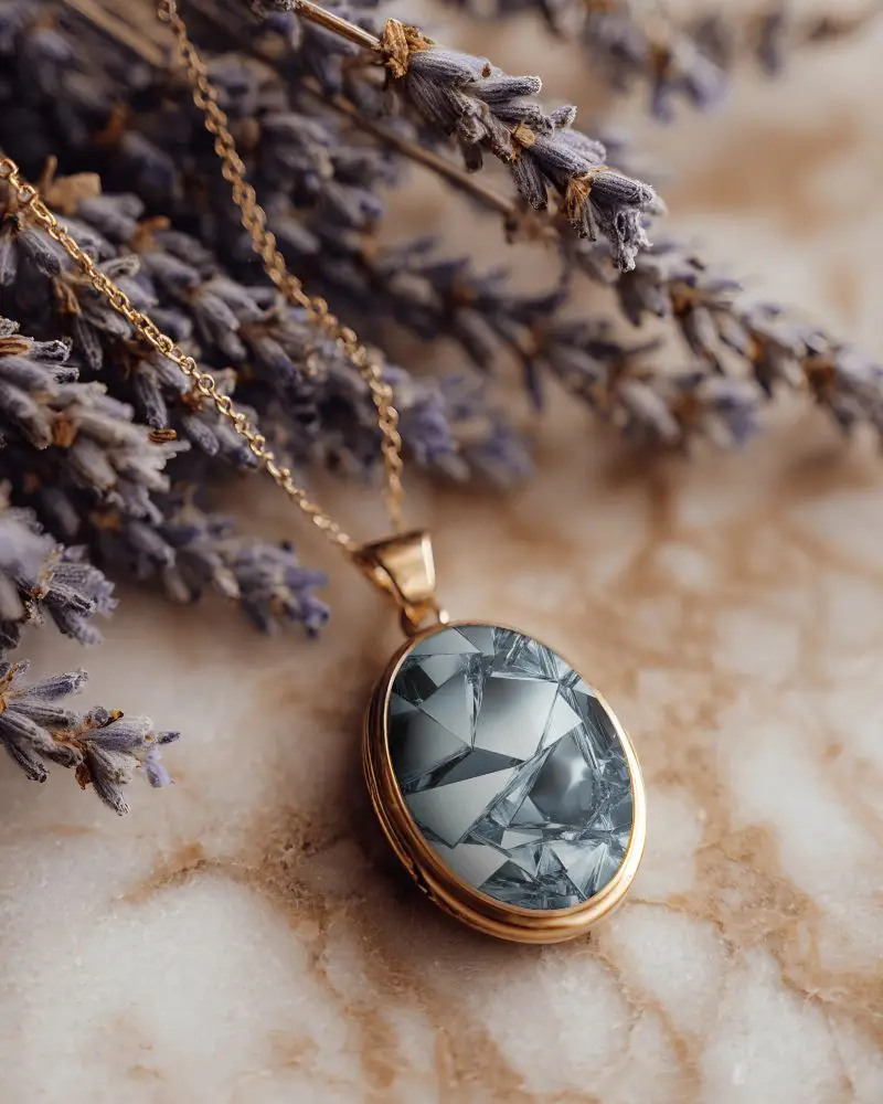 Oval Pendant Necklace Mockup Minimalist Fine Jewelry Perfect Gift For Her Daily Wear