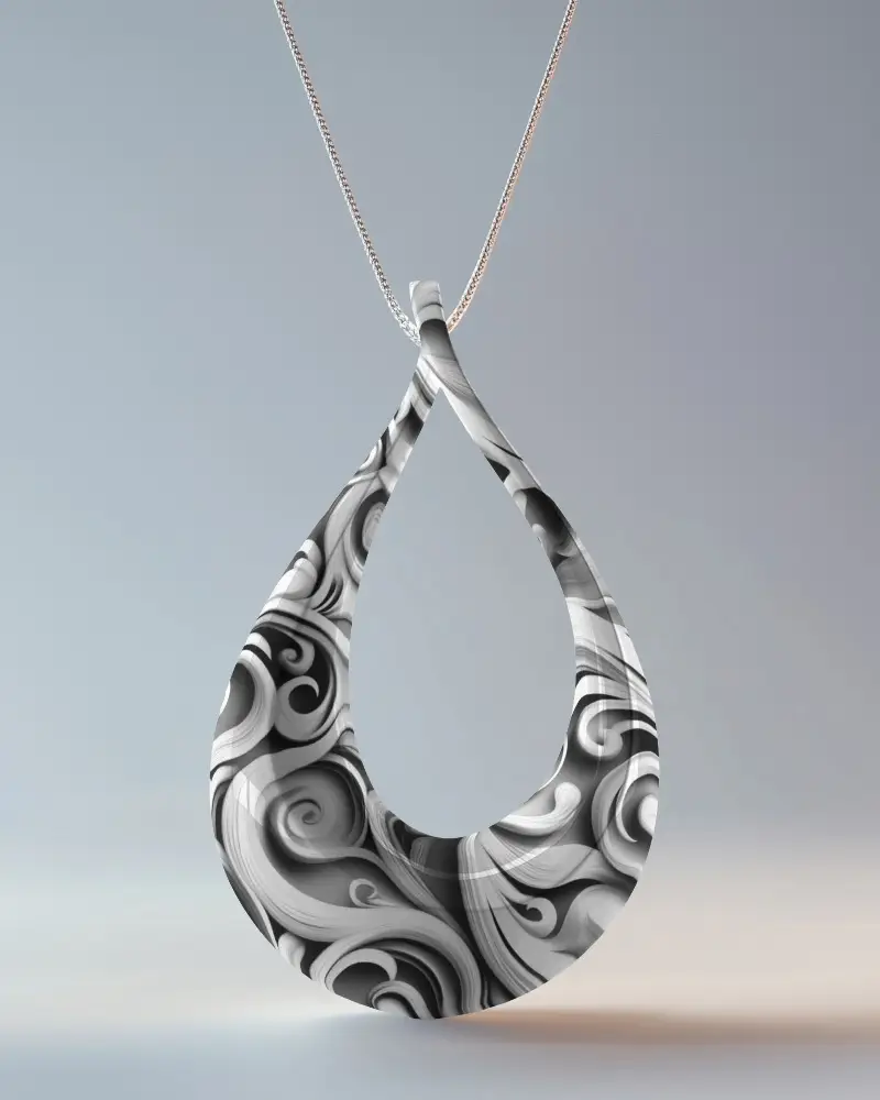 Bracelet Mockup Round Leaf Pendant On Soft Satin Background Elegant Minimal Jewelry Display