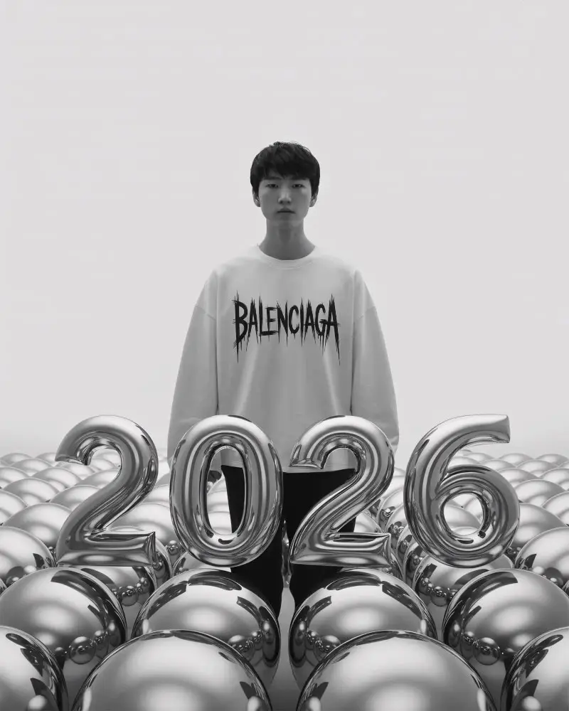Metallic Balloon Figures In New Year Themed Photography With Sweatshirt Mockup Spherical