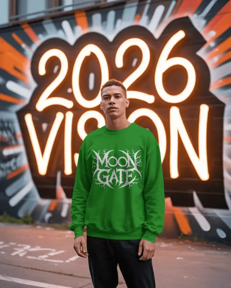 New Year Fashion Sweatshirt Mockup For Streetwear Brand Promotion And Casual Style Apparel