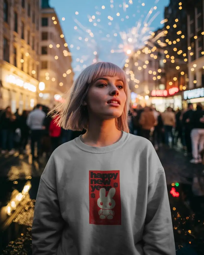 Stylish New Year Mockup For Fashion Urban Nights And City Celebration Events Promo Design