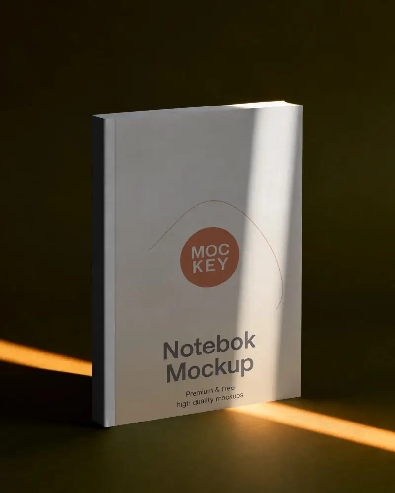 Elegant Stationery Mockup With Solid Cover And Soft Lighting Ideal For Showcasing Creative Work