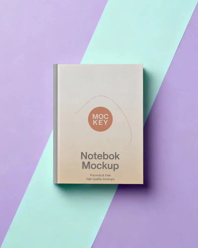 Hardcover Notebook Mockup For Custom Designs Ideal For Branding And Personalized Notetaking