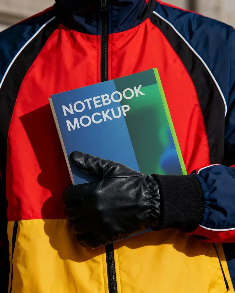 Crisp Notebook Mockup With Blank Cover Portable And Easy To Carry Design