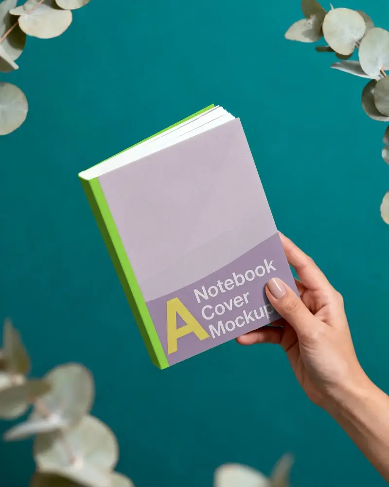 Minimalistic Hardcover Notebook Mockup For Creative Print Design Presentation Online