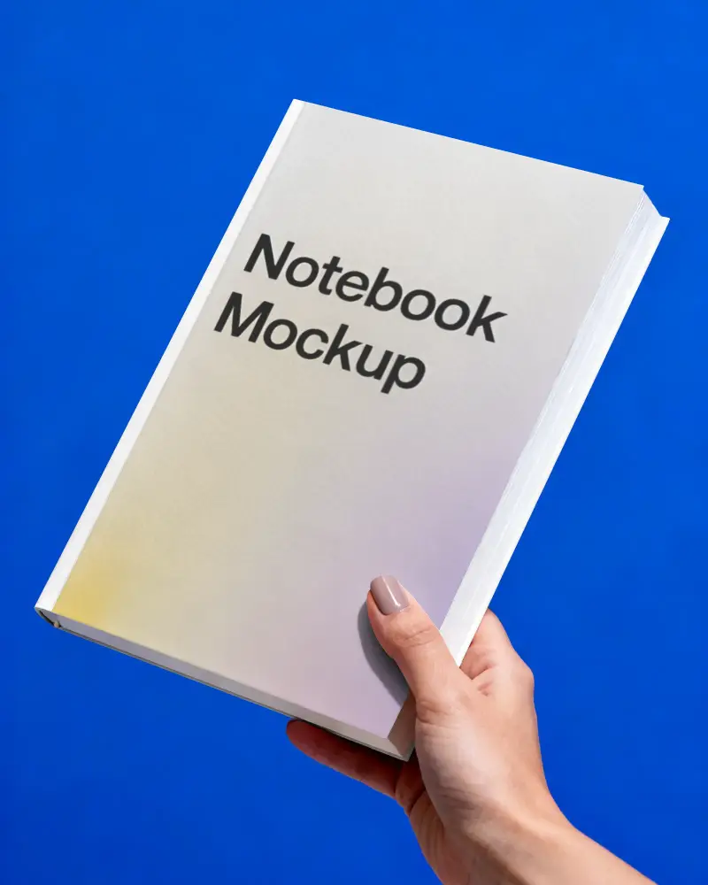 Hardcover Notebook Mockup Isolated On Solid Background For Branding And Promotional Use