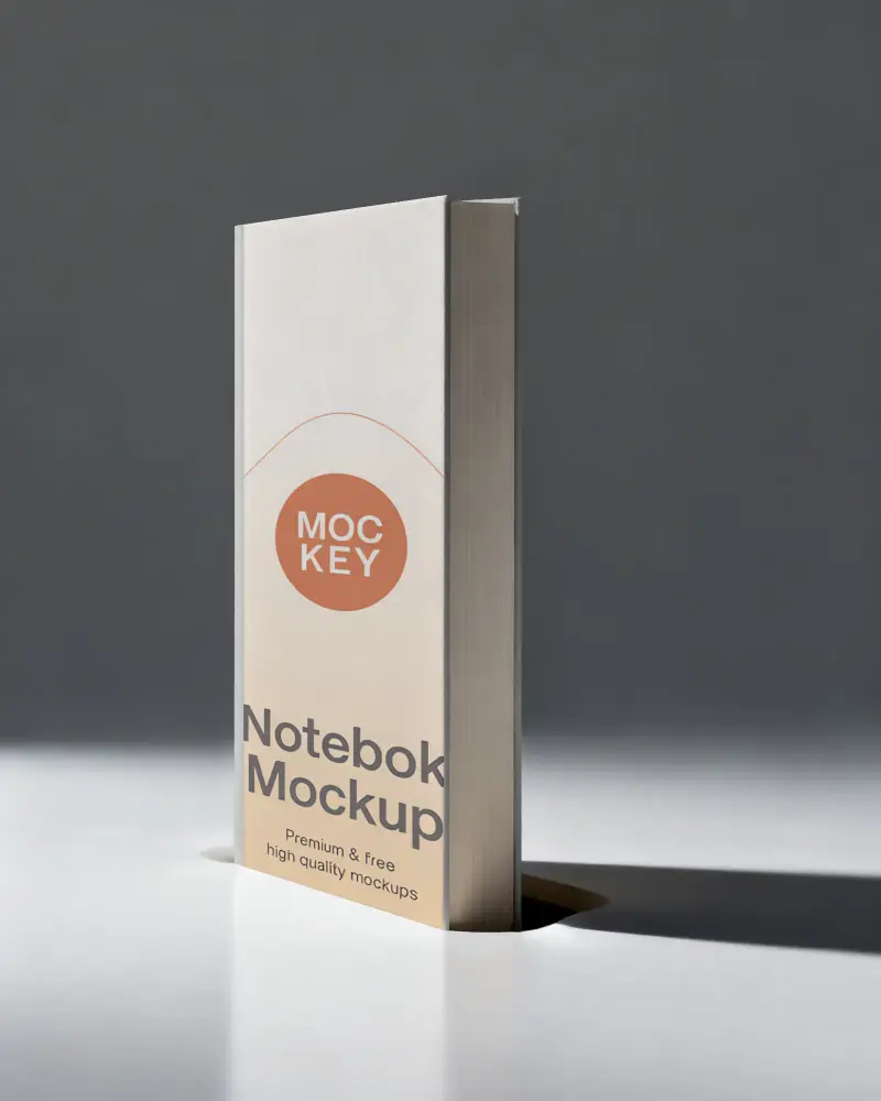 Hardcover Notebook Mockup With Clean Minimalist Style For Professional Presentations