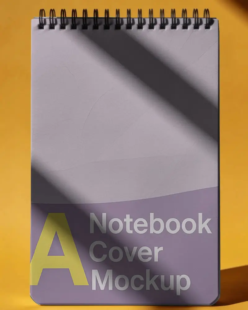 Blank Spiral Notebook Mockup For Custom Design Printing Showcase Template