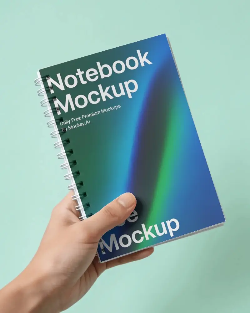 Spiral Bound Portable Notebook Mockup For Student Notes And Daily Journaling Use