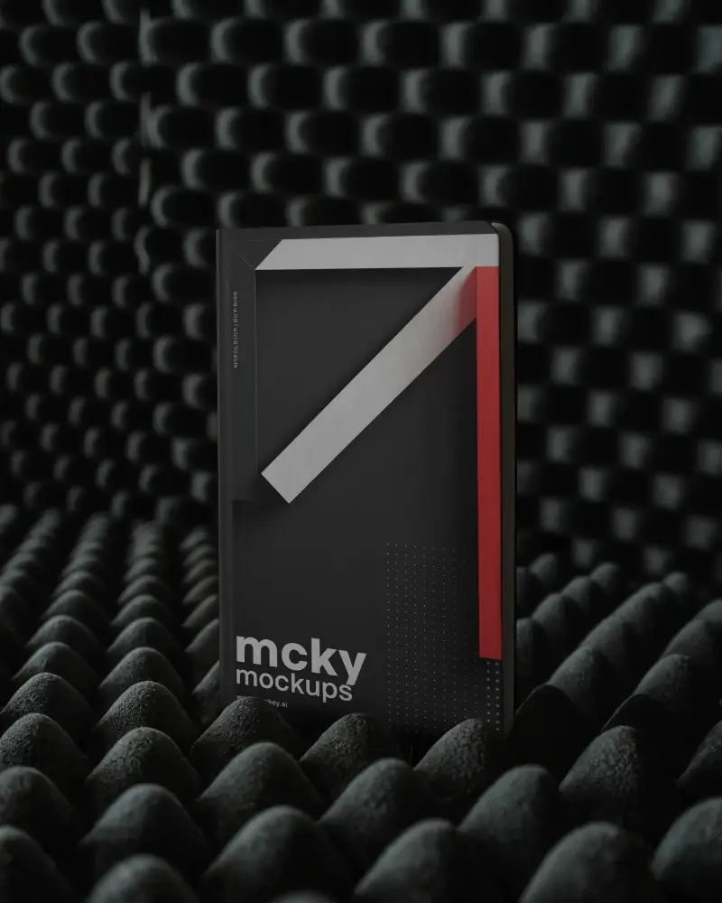 Sleek Notebook Mockup For Professional Branding And Editable Stationery Presentations