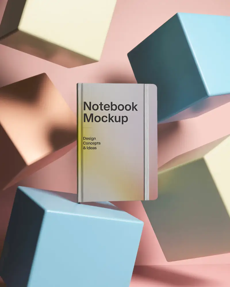 Modern Compact Notebook Mockup For Journaling Sketching Or Organizing Tasks Easily