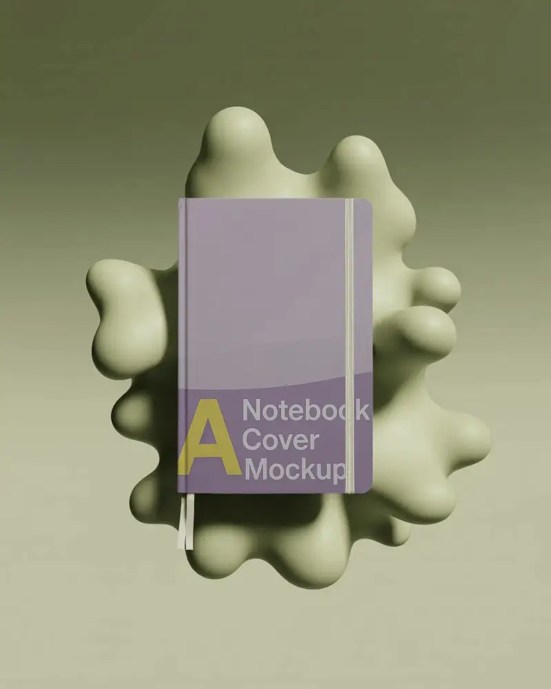 Premium Hardcover Notebook Mockup Blank Pages Perfect For Journaling And Note Taking Daily Use