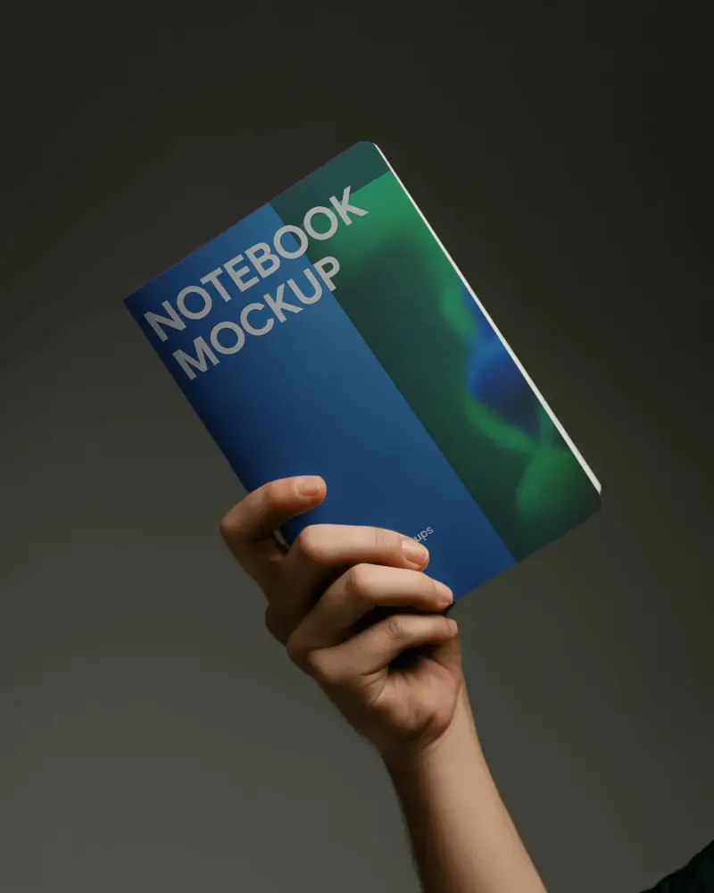 Premium Quality Stylish Notebook Mockup For Branding And Marketing Presentations