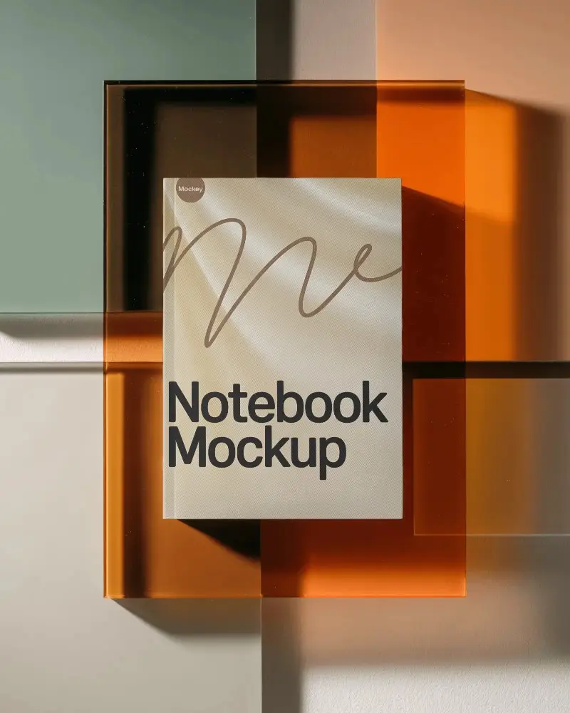 Elegant Closed Notebook Mockup On Transparent Layered Background For Design