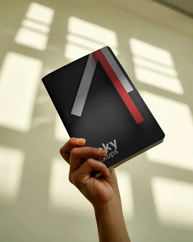 Clean Notebook Mockup For Personal Journals And Professional Presentation Templates